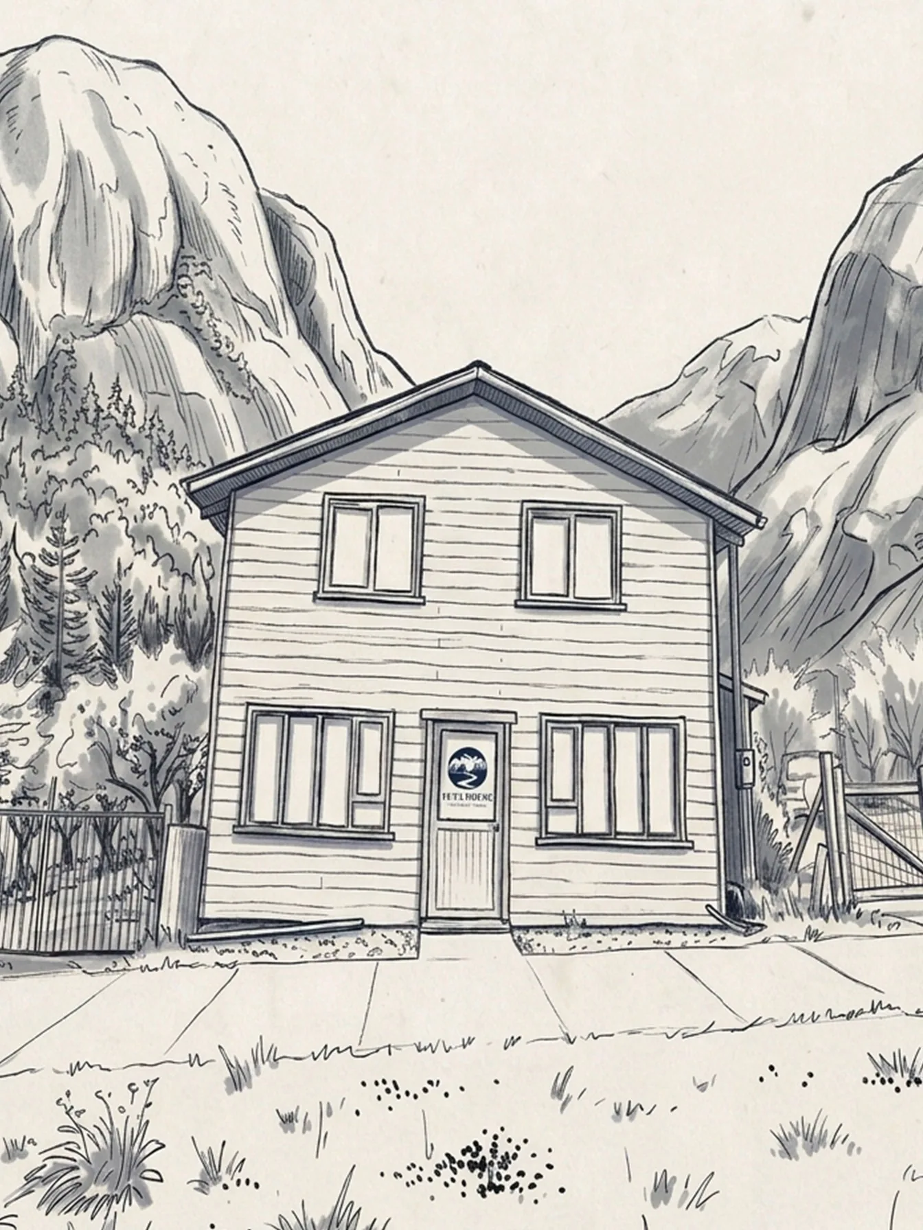 Exterior de Futa House, hostal en Futaleufú, Patagonia